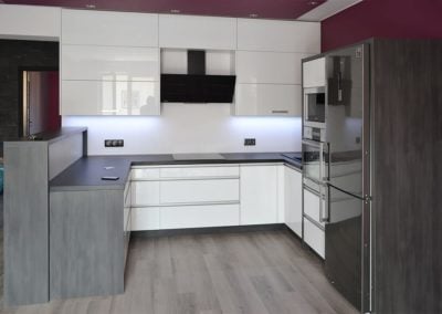 meble typowe nowoczesne biały połysk